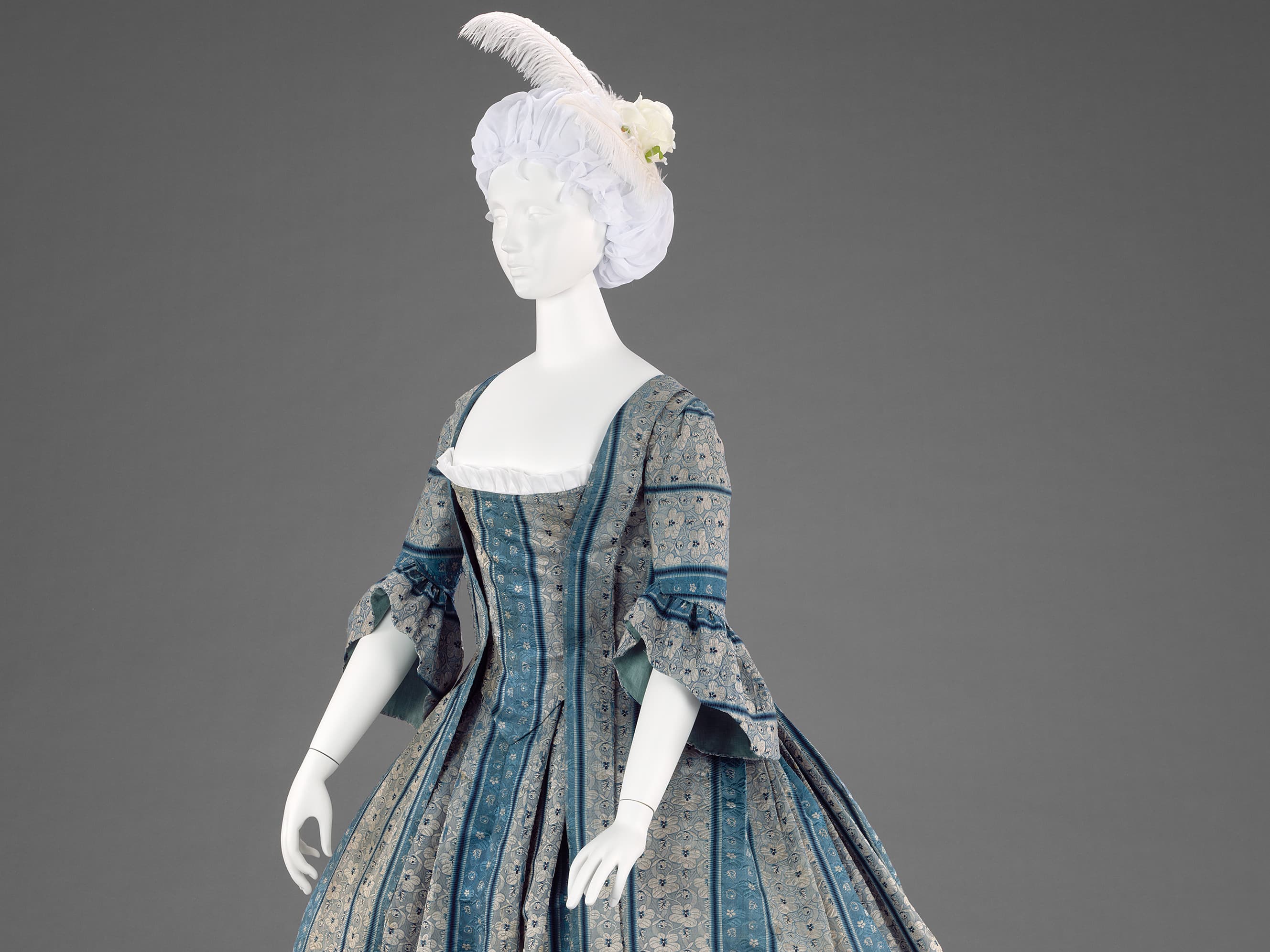 Detail eines Rockes (Jupe) mit abgetrenntem Bund von einer Robe volante